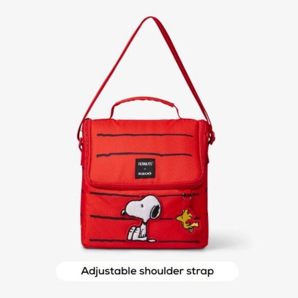 Snoopy House Lunch Bag Pail Insulated Cooler Peanuts x Igloo 16 Can NWT - Picture 5 of 12